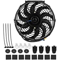 Ventilador de Refrigeración de Coche- 12 V 80 W Ventilador de Refrigeración de Motor de Radiador Universal para Coche…
